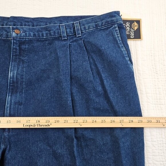 Vintage Dockers Jeans Men's 54x32 Pleated Denim High Rise 80s USA Made NWT NEW - Picture 13 of 16